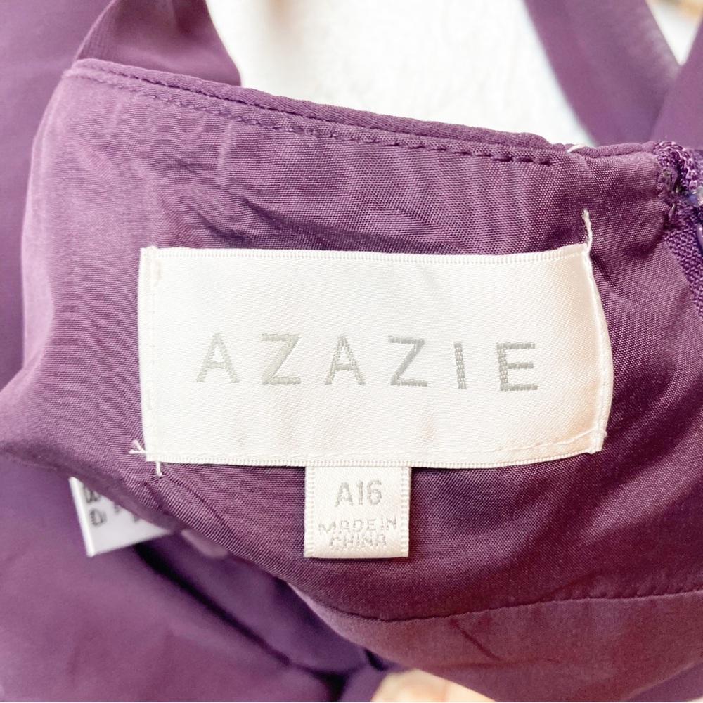 Azazie Plum Purple Spaghetti Strap Wedding Dress - Picture 7 of 8